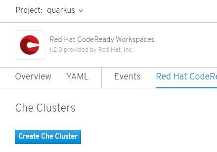 create che cluster