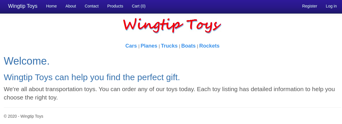 wingtip toys website