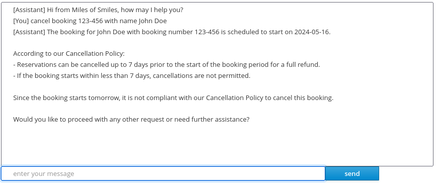 chat assistant cancelled